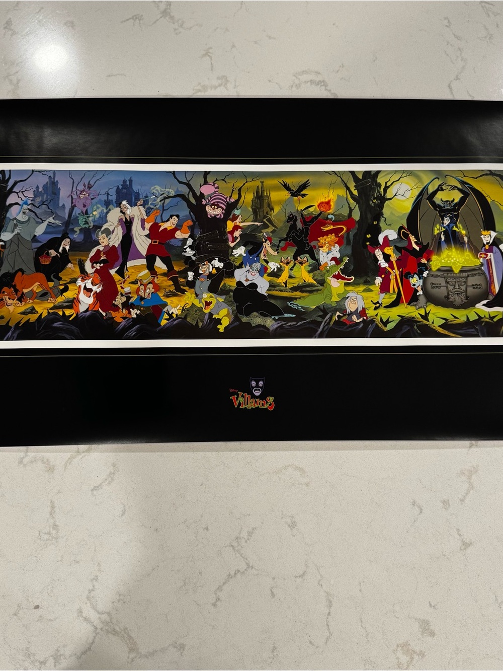 Disney Parks villains poster 35 vintage characters 34”x18”